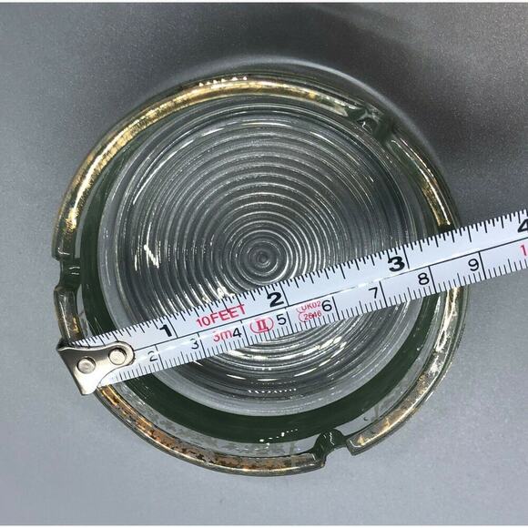 Vintage Glass Ashtray with Greek "Hellenic" Design Set of 2 - Picture 8 of 9